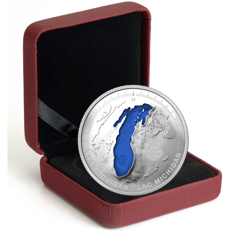 2015 Canadian 20 The Great Lakes Lake Michigan 1 oz Fine